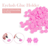 Flower Shape Eyelash Extension Glue Holder 100Pcs/Pack