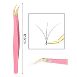 Pink Gold Tweezers for Eyelash Extension
